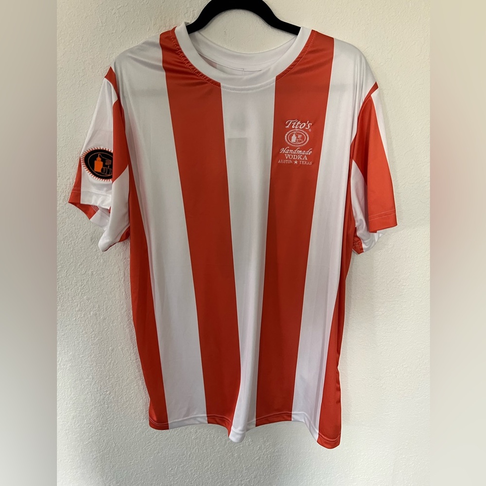 Men’s Red & White Striped Jersey